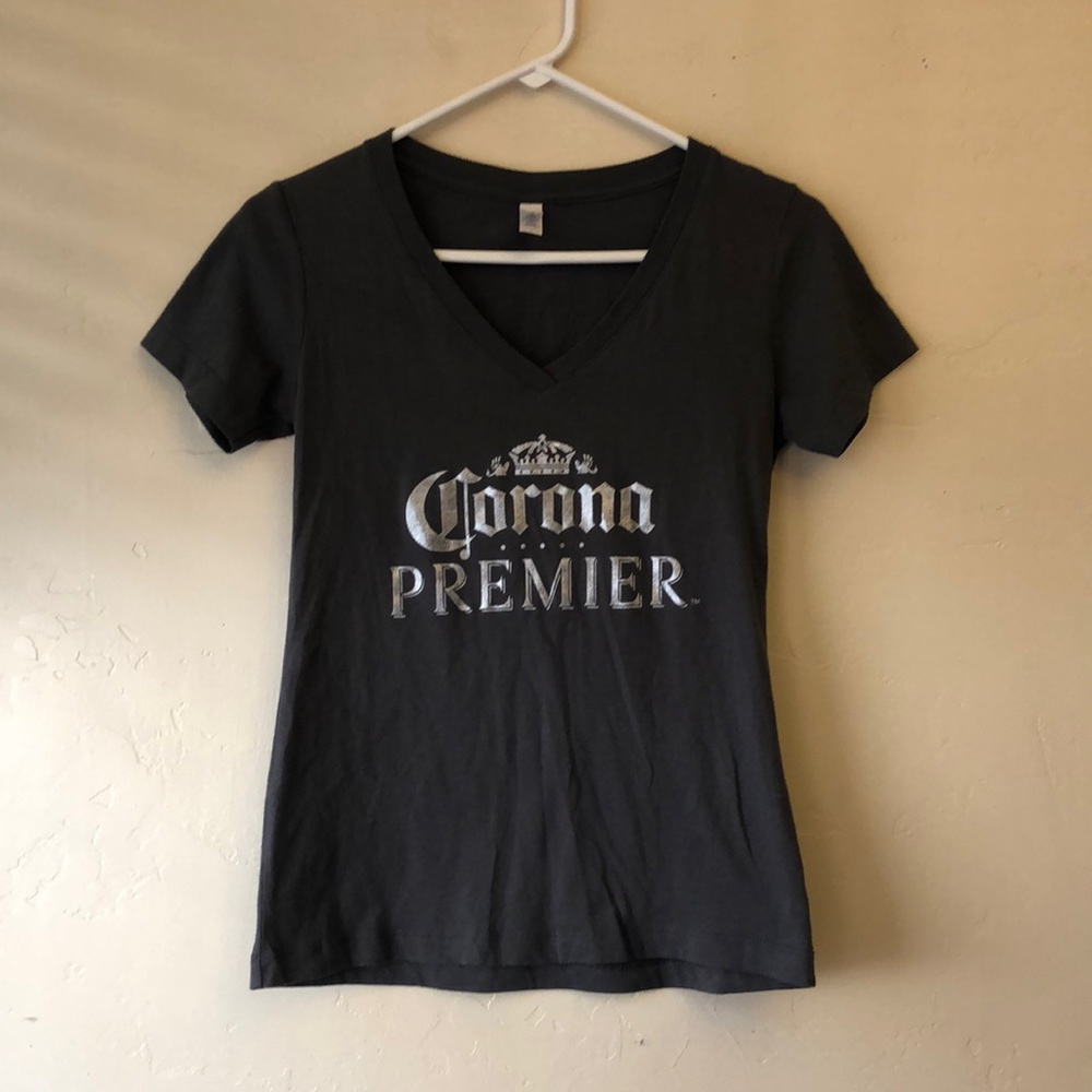 IDEAL Tee-shirt Women's Size Small Corona Premier Grey V-Neck Tee-short